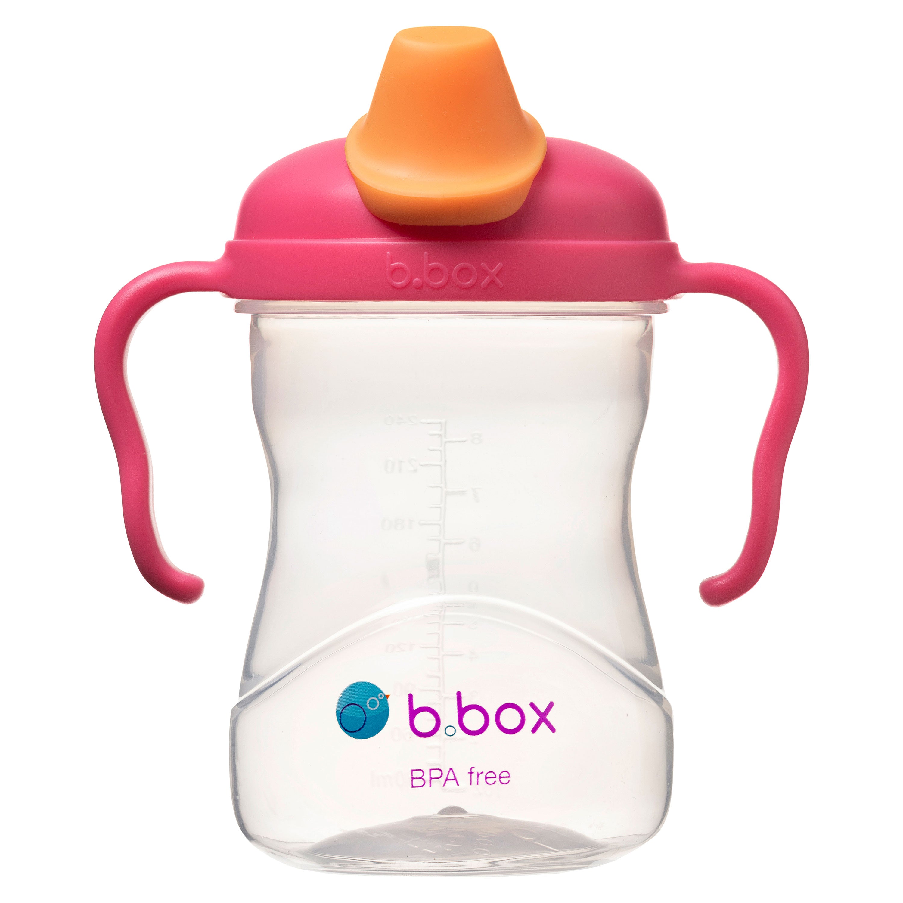 B.Box Soft Spout Cup 240ml- Raspberry Pink Orange