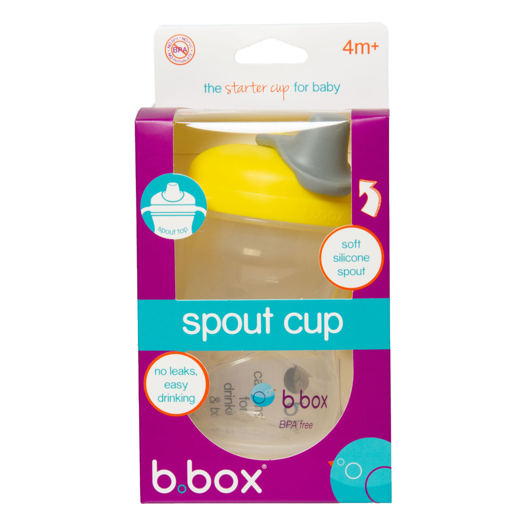 B.Box Soft Spout Cup 240ml - Lemon Yellow Grey