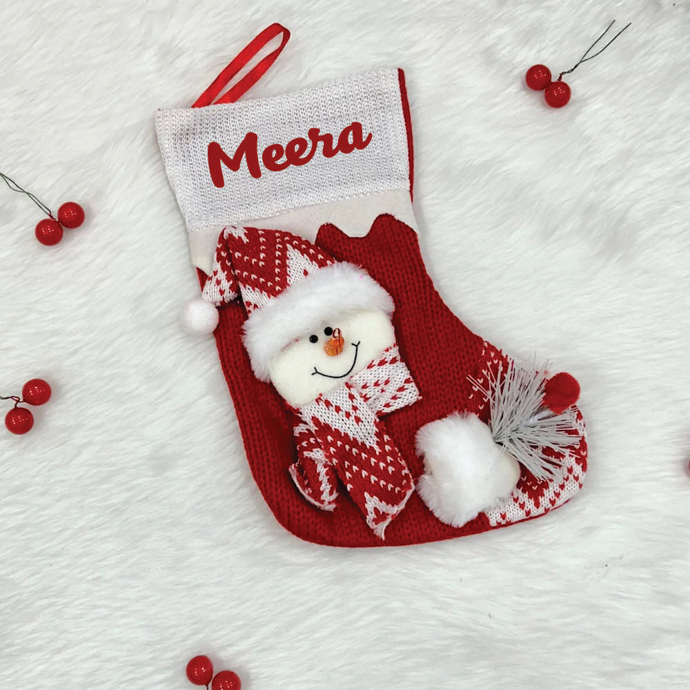 Crochet Comfort Mini Stocking (Snowman)