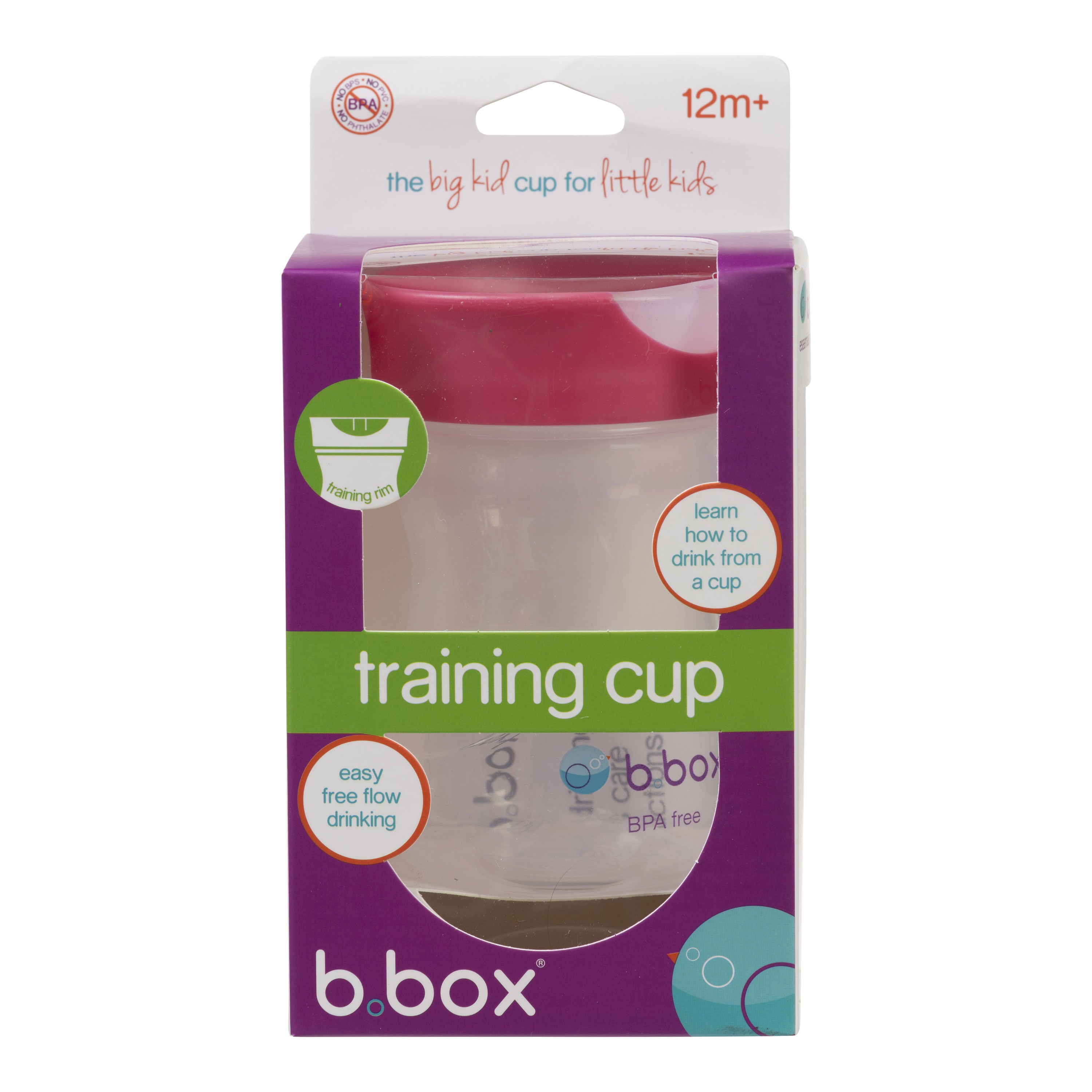 B.Box Training Cup 240ml- Raspberry Pink