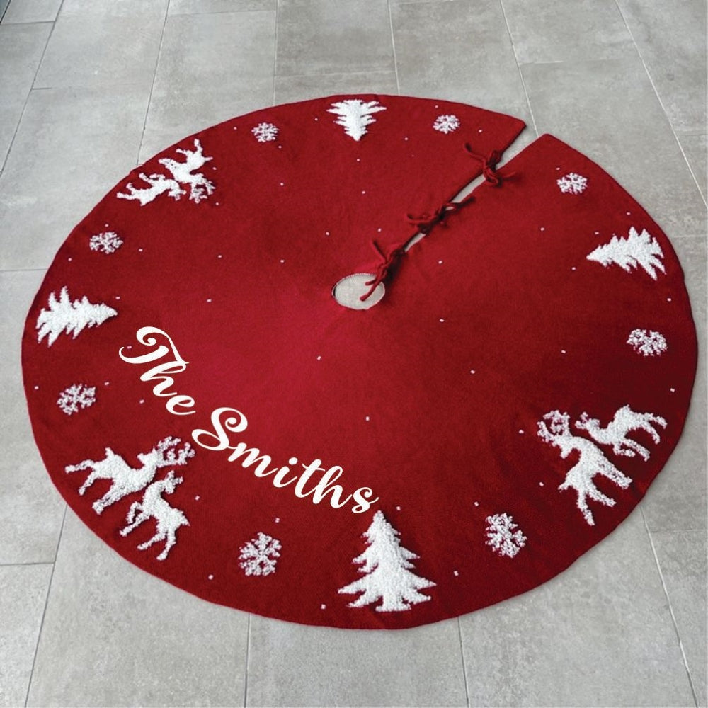 50" Tree Skirt- Snowflake Swirl