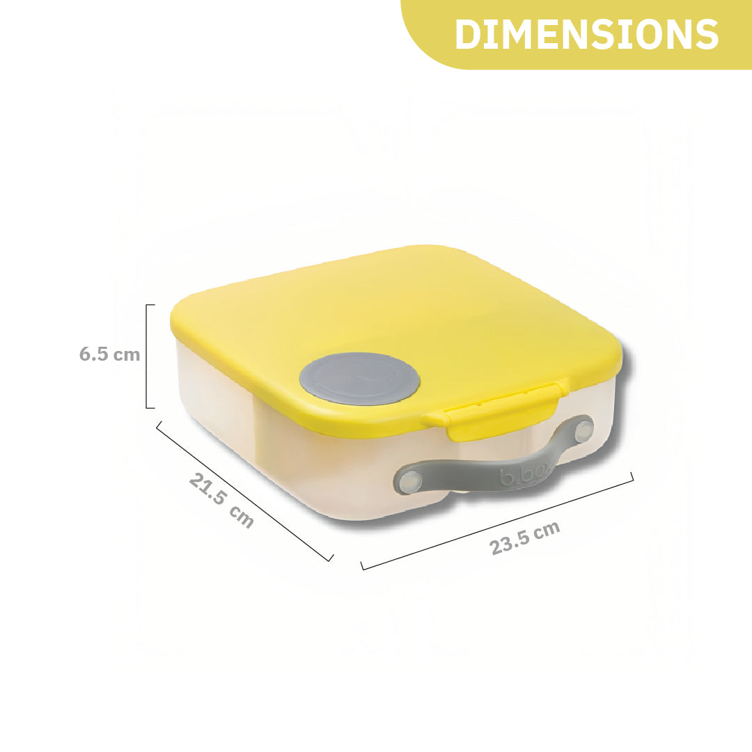 B.box Lunchbox-Lemon Sherbet Yellow Grey