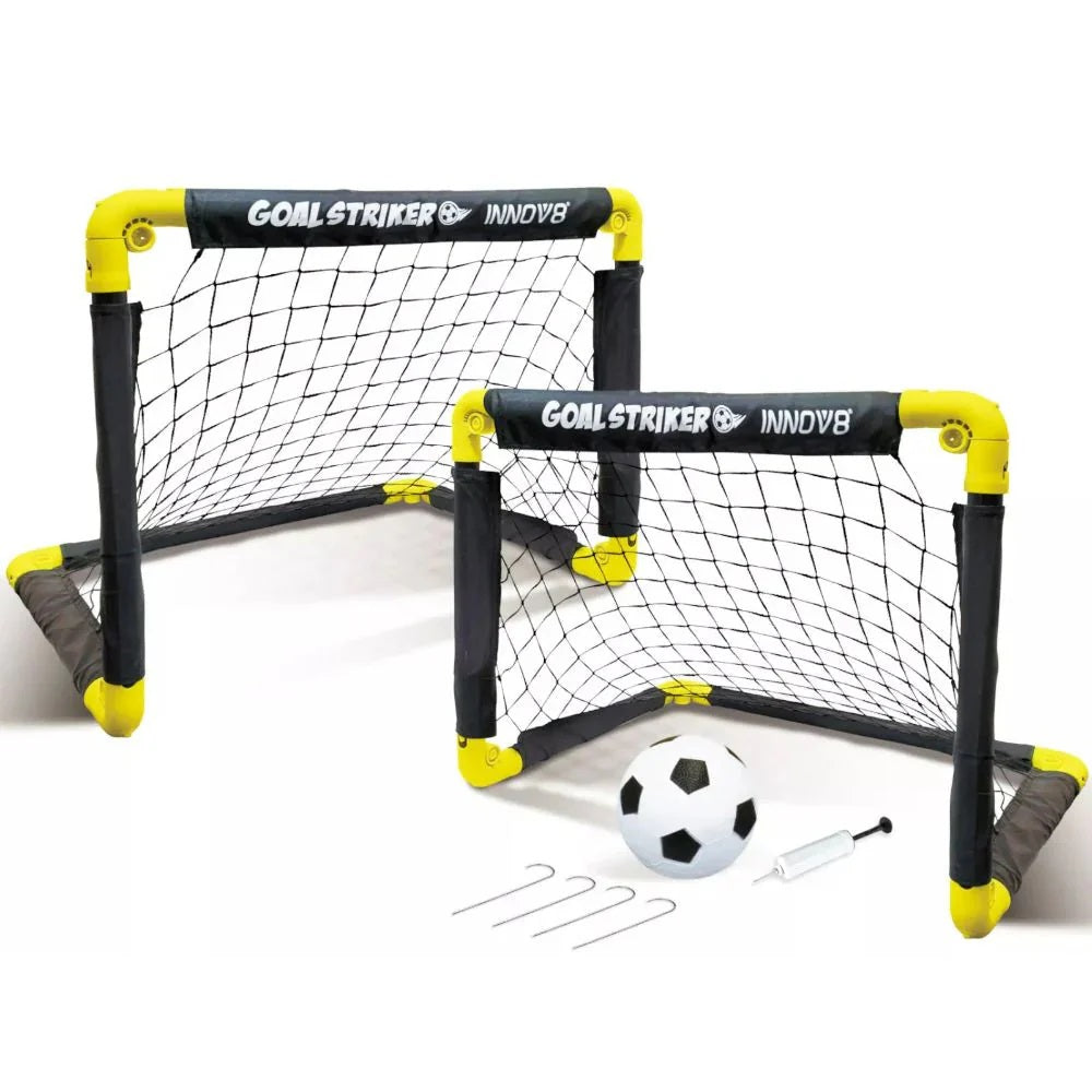 Innov8 Folding Double Mini Soccer Goal Set.