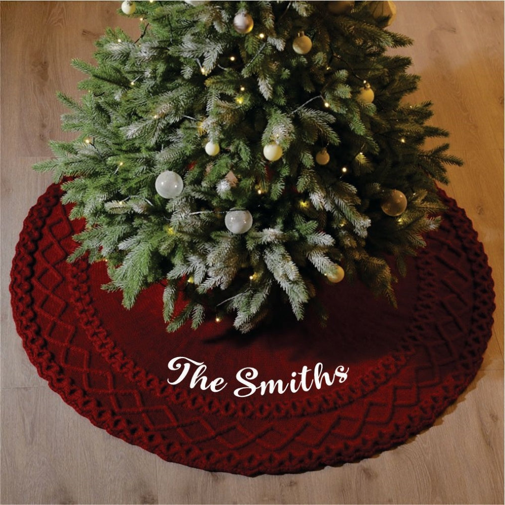 50" Tree Skirt- Crochet Crimson Circle