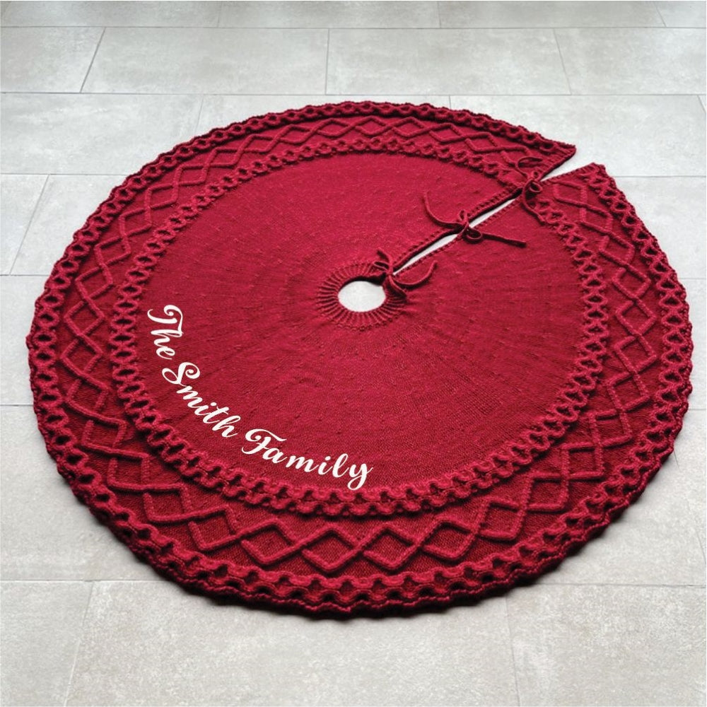 50" Tree Skirt- Crochet Crimson Circle