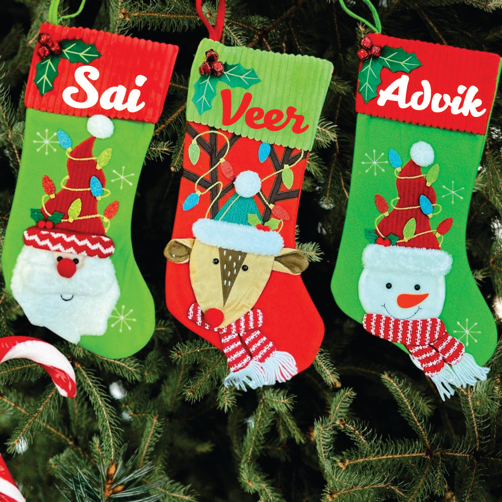 Luxury Mistletoe Stocking (Set of 3)