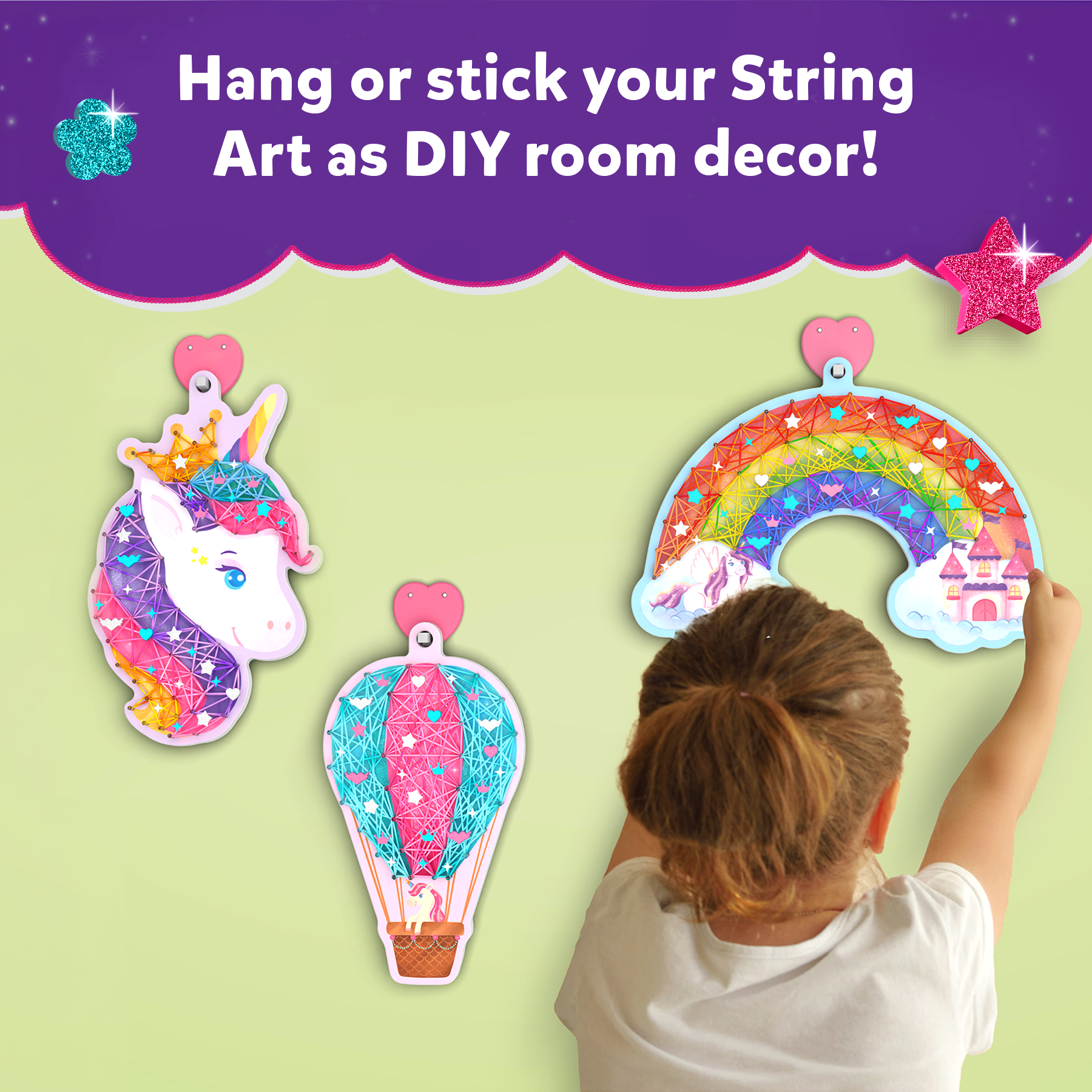 Skillmatics Art & Craft Activity - Super Strings Unicorn Magic, Mess-Free Art for Kids, Craft Kits & Supplies, DIY Creative Activity, Gifts for Girls & Boys Ages 6, 7, 8, 9, 10, 11, 12