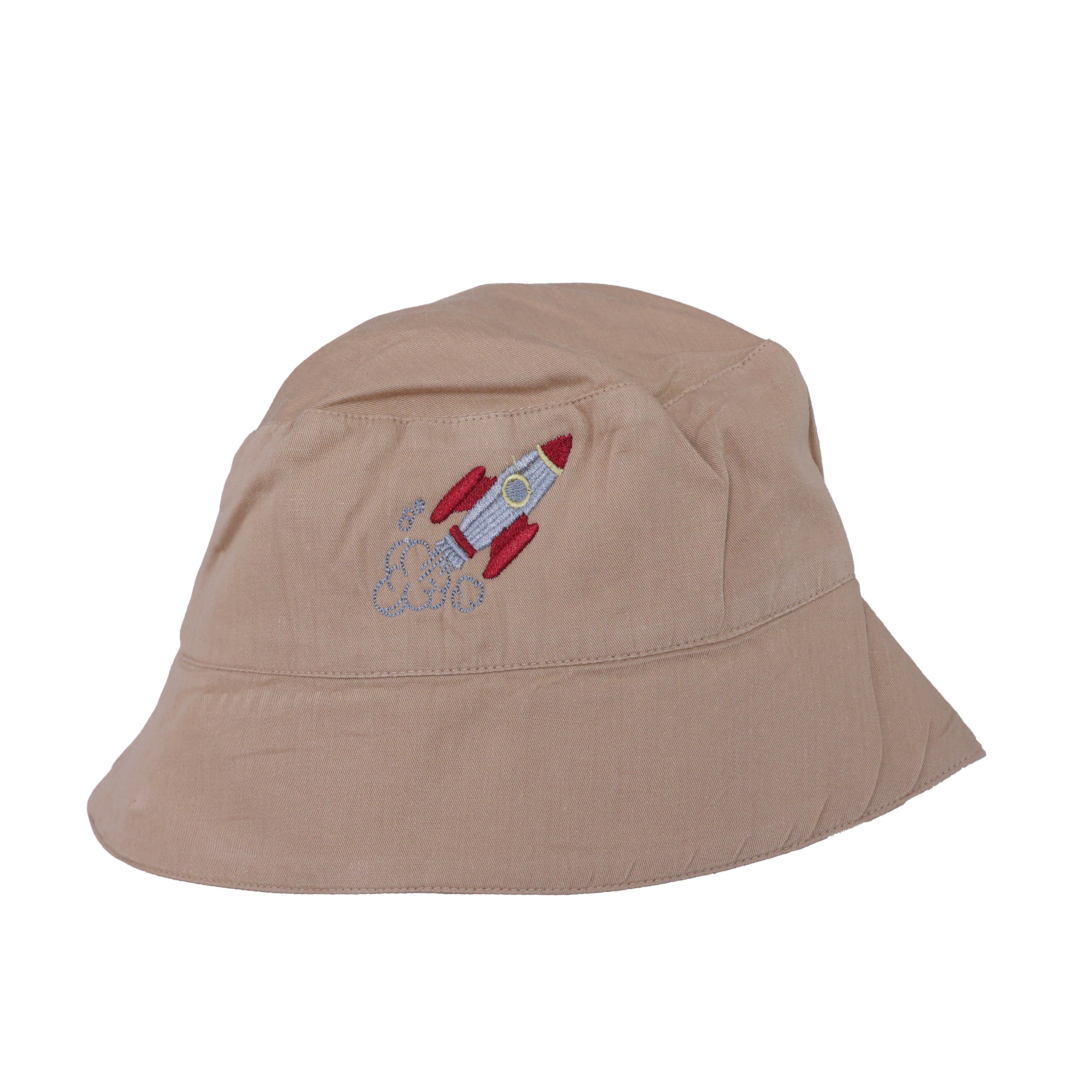 To The Moon & Back Brown Cotton Bucket Hat