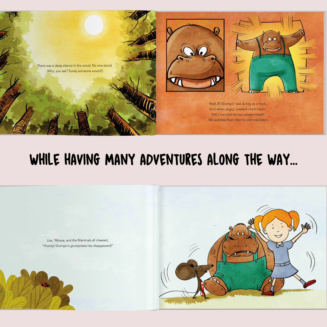 Personalised Book -  The Grumpopotamus; All About Friendship & Bravery