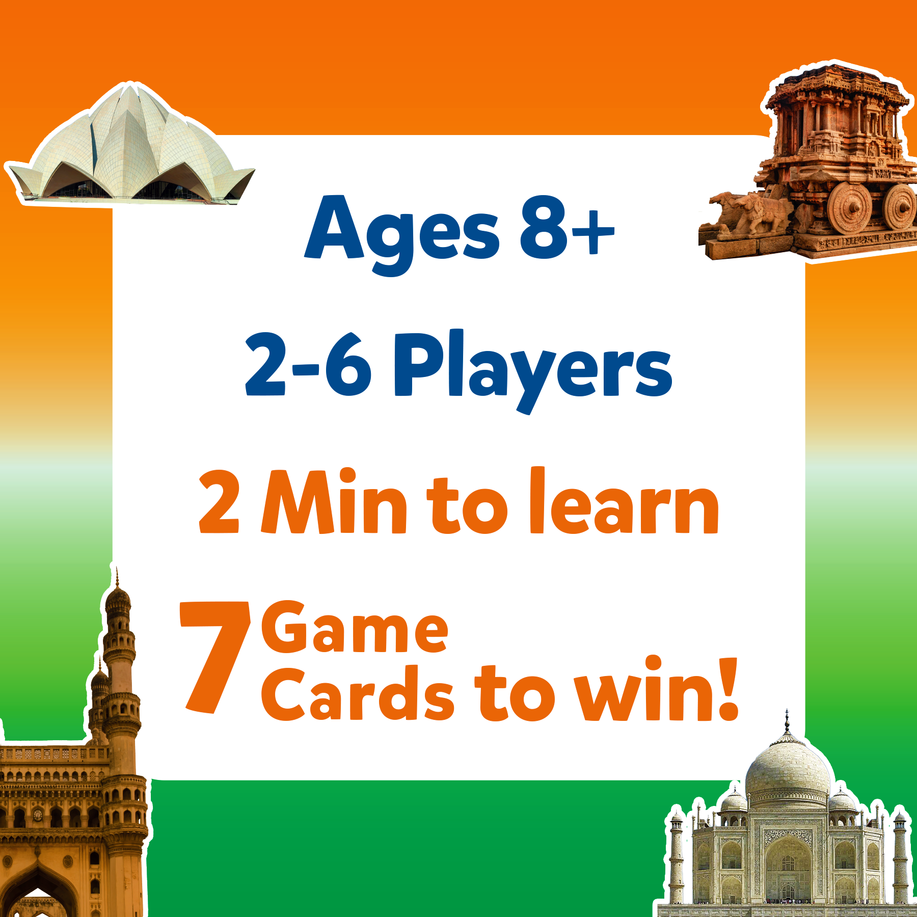 Skillmatics Card Game - Guess in 10 Wonders of India, Perfect for Boys, Girls, Kids, and Families Who Love, Educational Games, Board Games, Gifts for Ages 8, 9, 10 and Up