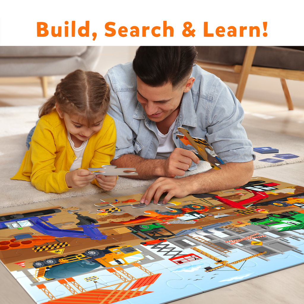 Piece & Play Construction Site | Fun & Educational 48 Piece Jigsaw Puzzle