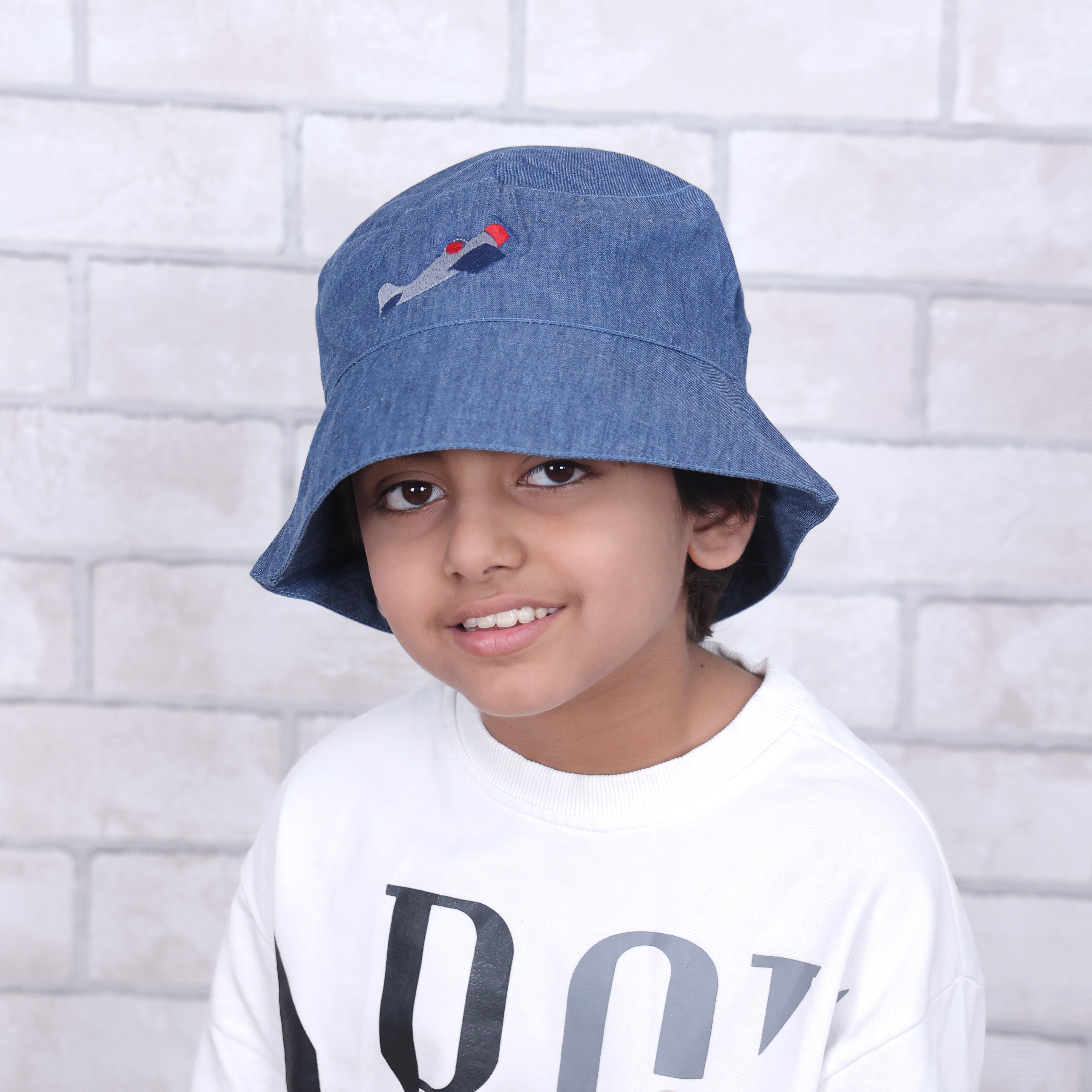 Fly Away With Me Dark Denim Bucket Hat