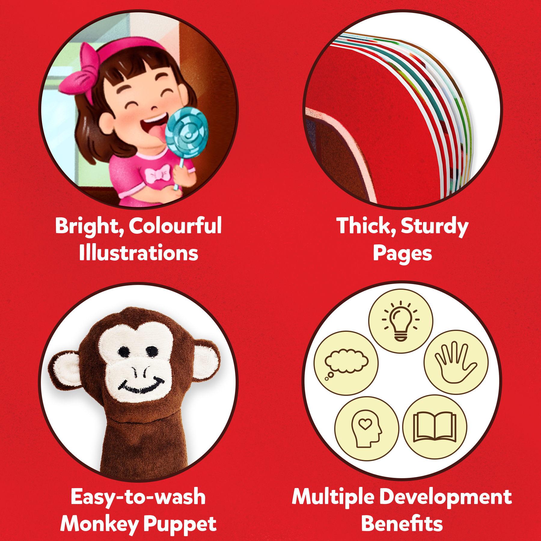 Skillmatics Puppet Book - The Wheels on The Bus, Interactive Finger Puppet for Infants & Toddlers, Early Learning & Sensory Toy, Nursery Rhyme Activity, Gifts for Babies Ages 6 Months to 2 Years