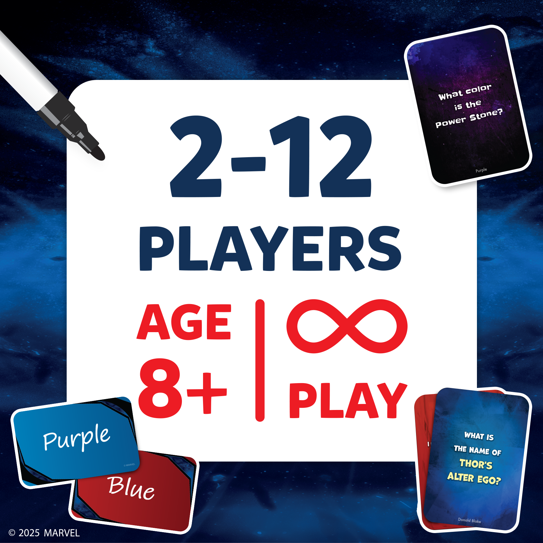 Skillmatics Card Game - Who Knows Marvel Best, Family Party Game for Boys, Girls, Teens, Adults Who Love Avengers, Spiderman, Iron Man, Hulk, Fun for Game Night, Gifts for Ages 8, 9, 10 and Up