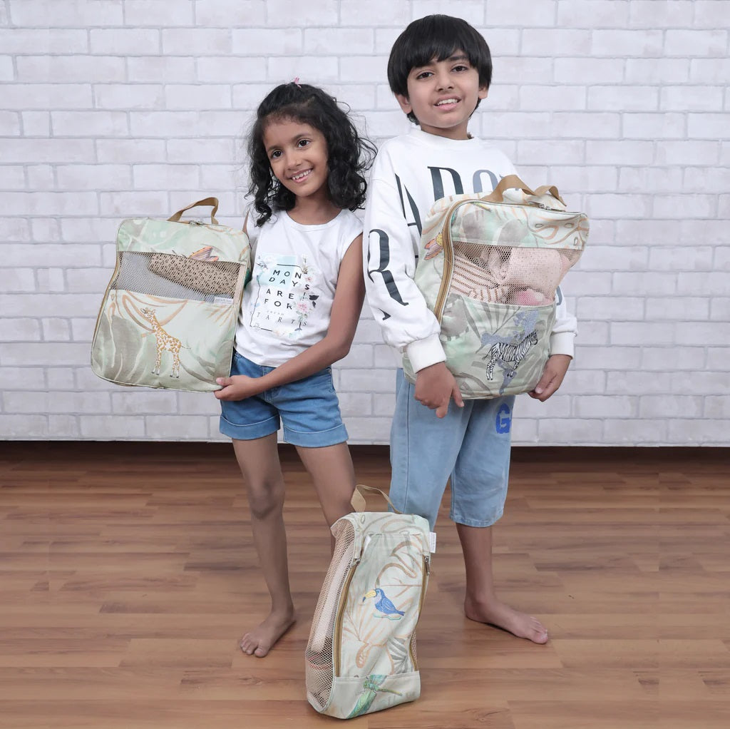 Baby It's Wild World Organizer Bags  (Set of 3) Small Organizer Bag  +  Big Organizer Bag  +  Shoe Bag