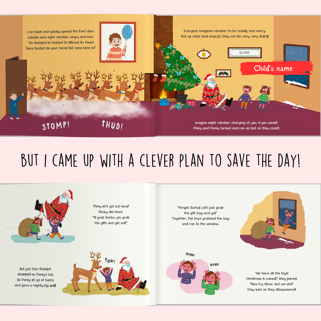 How I Saved Santa from Pinky and Ponky  (Personalized Children's Christmas Book)