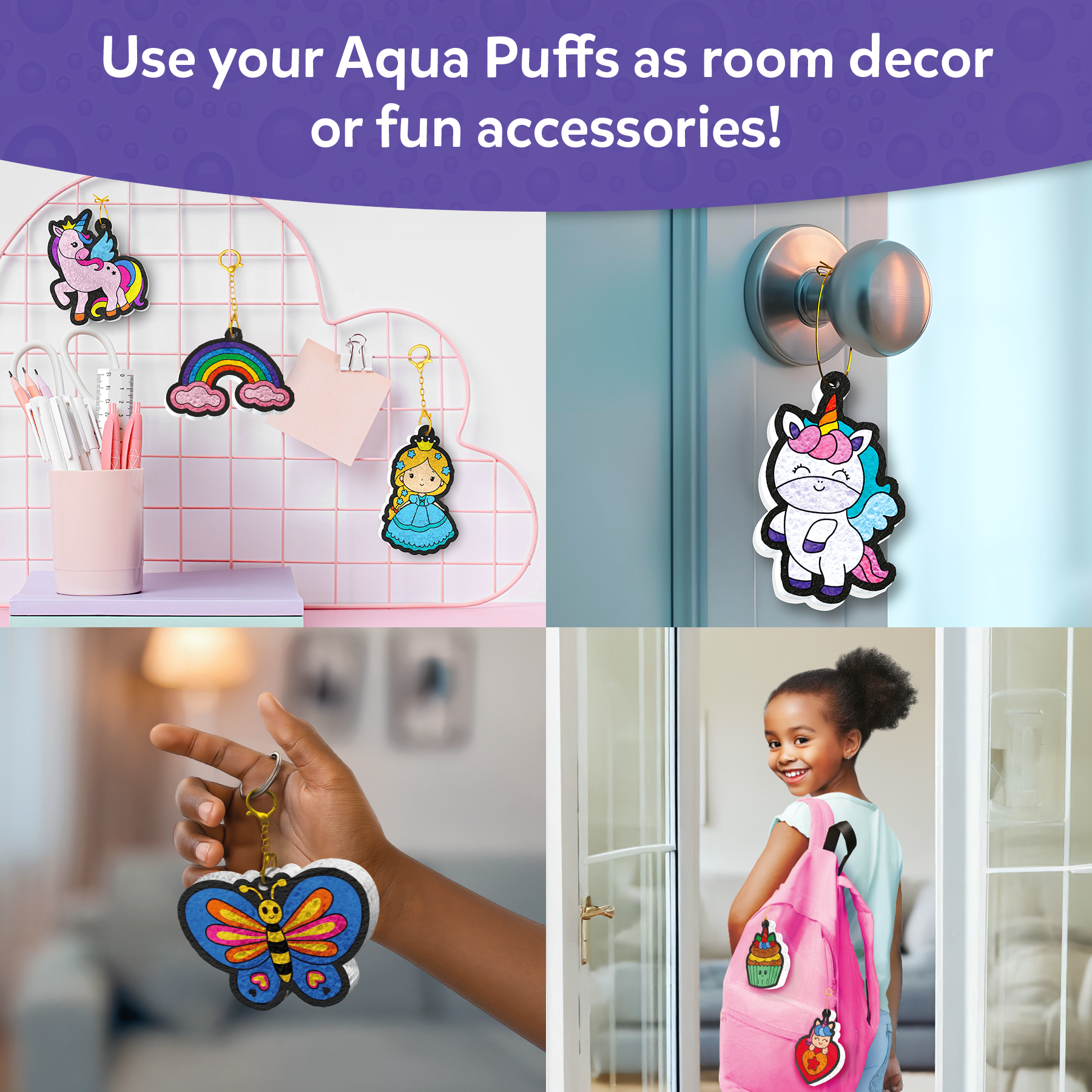 Skillmatics 3D Art Kit - Aqua Puffs, Princesses & Unicorns, Mess-Free Fun, Magical Craft Activity, Travel Toys, DIY Decor, Creative Gifts for Girls & Boys Ages 4, 5, 6, 7, 8, 9, 10