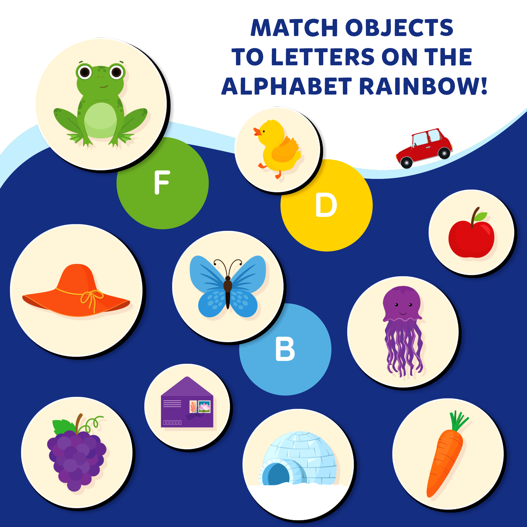 Skillmatics Magnetic Matching Activity - The Alphabet Rainbow, Preschool Learning Toy & Game for Kids, 35+ Magnetic Pieces, Gifts for Girls & Boys Ages 3, 4, 5, 6