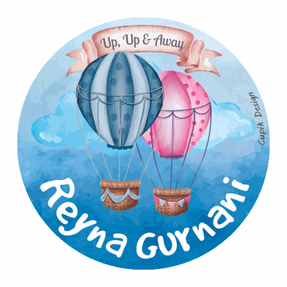 Hot Air Balloons Waterproof Stickers (Round)