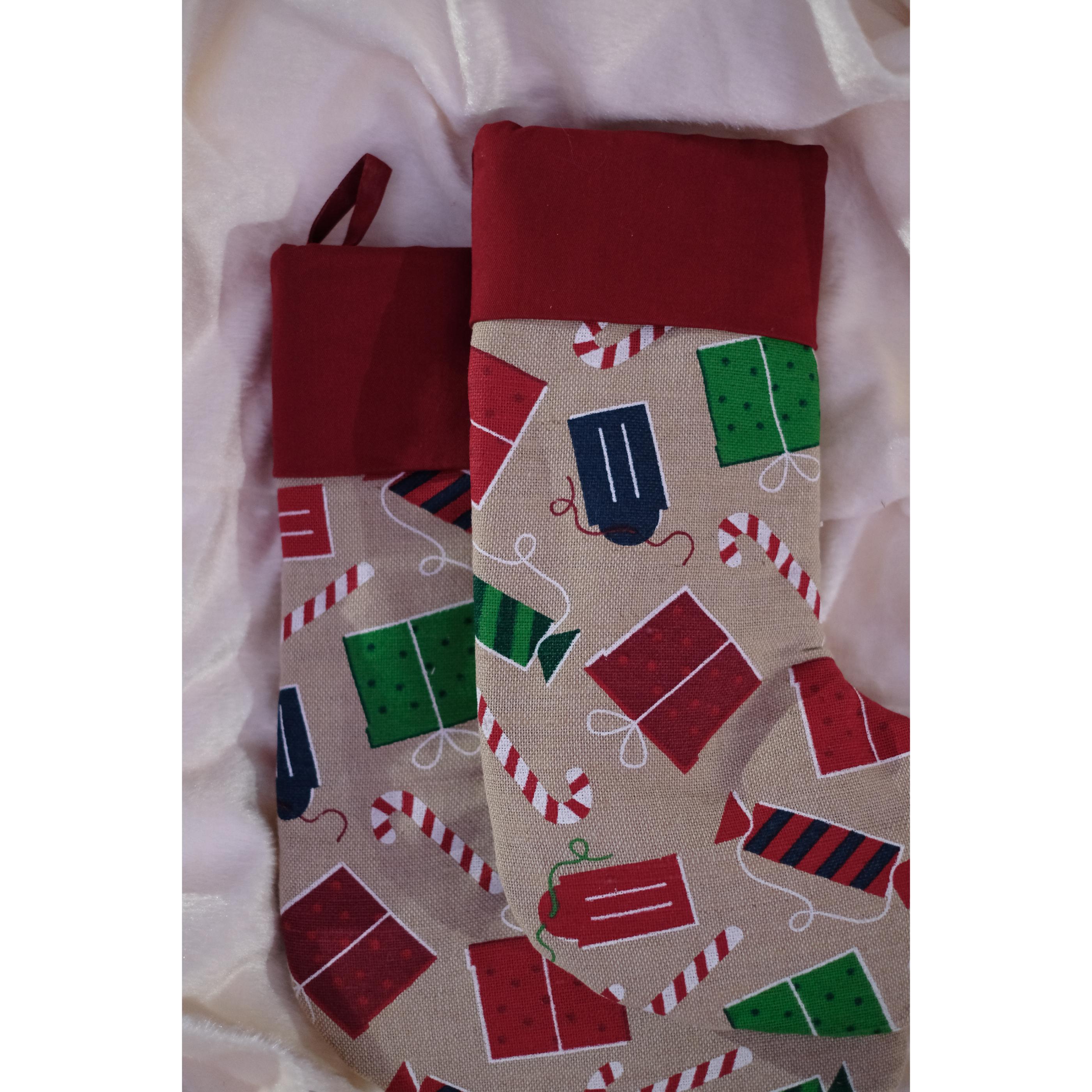 Nordic Christmas Decorations NORAH Pack Of Two Premium Christmas Stockings