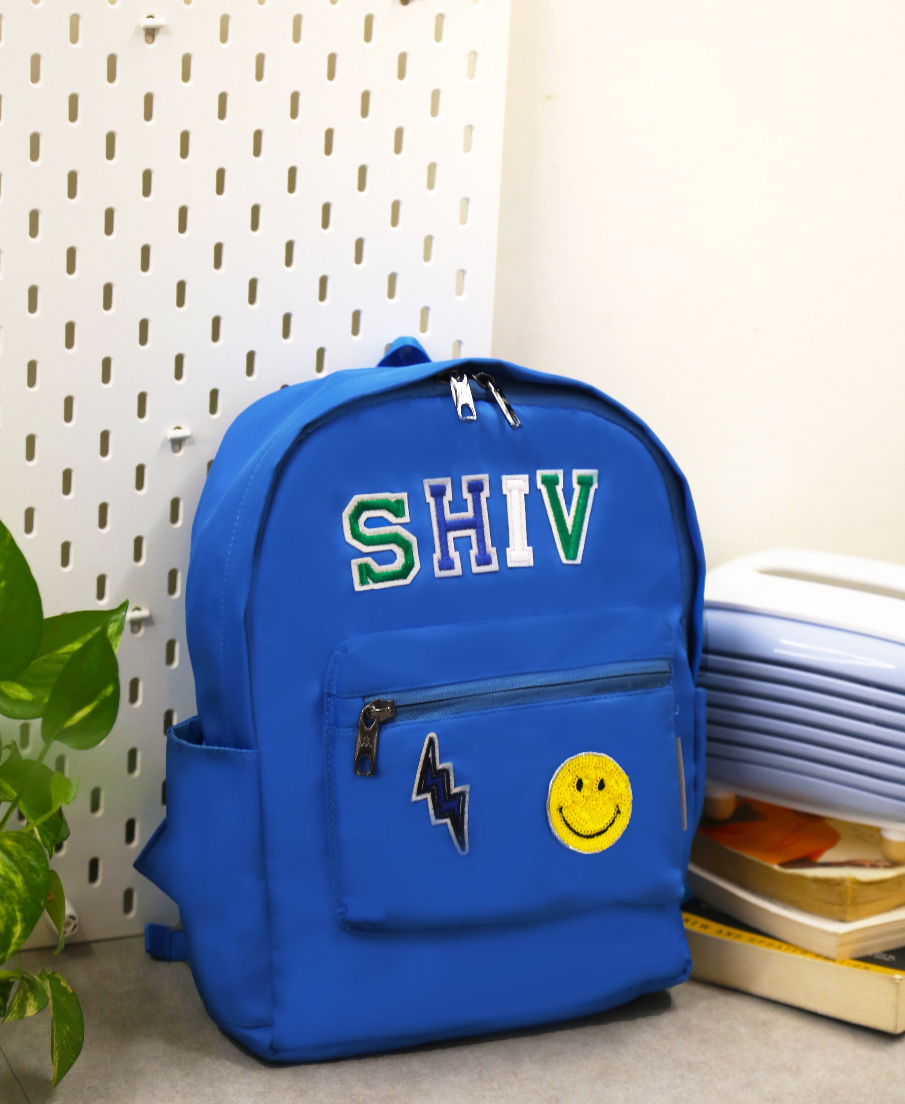 Personalised Kids Backpack, School Bag - Electric Blue