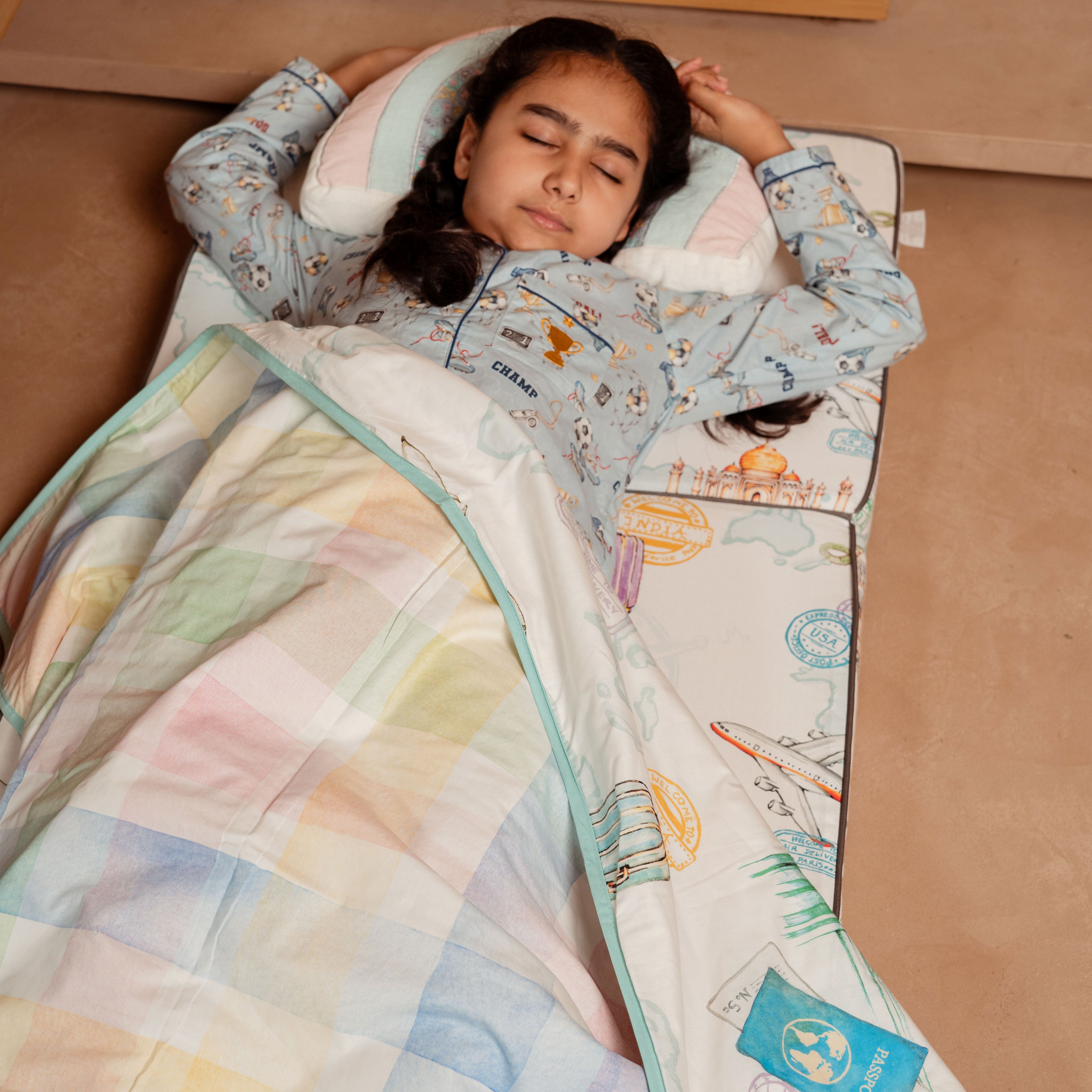 Passport To Wonderland Reversible Blanket -Single / Double