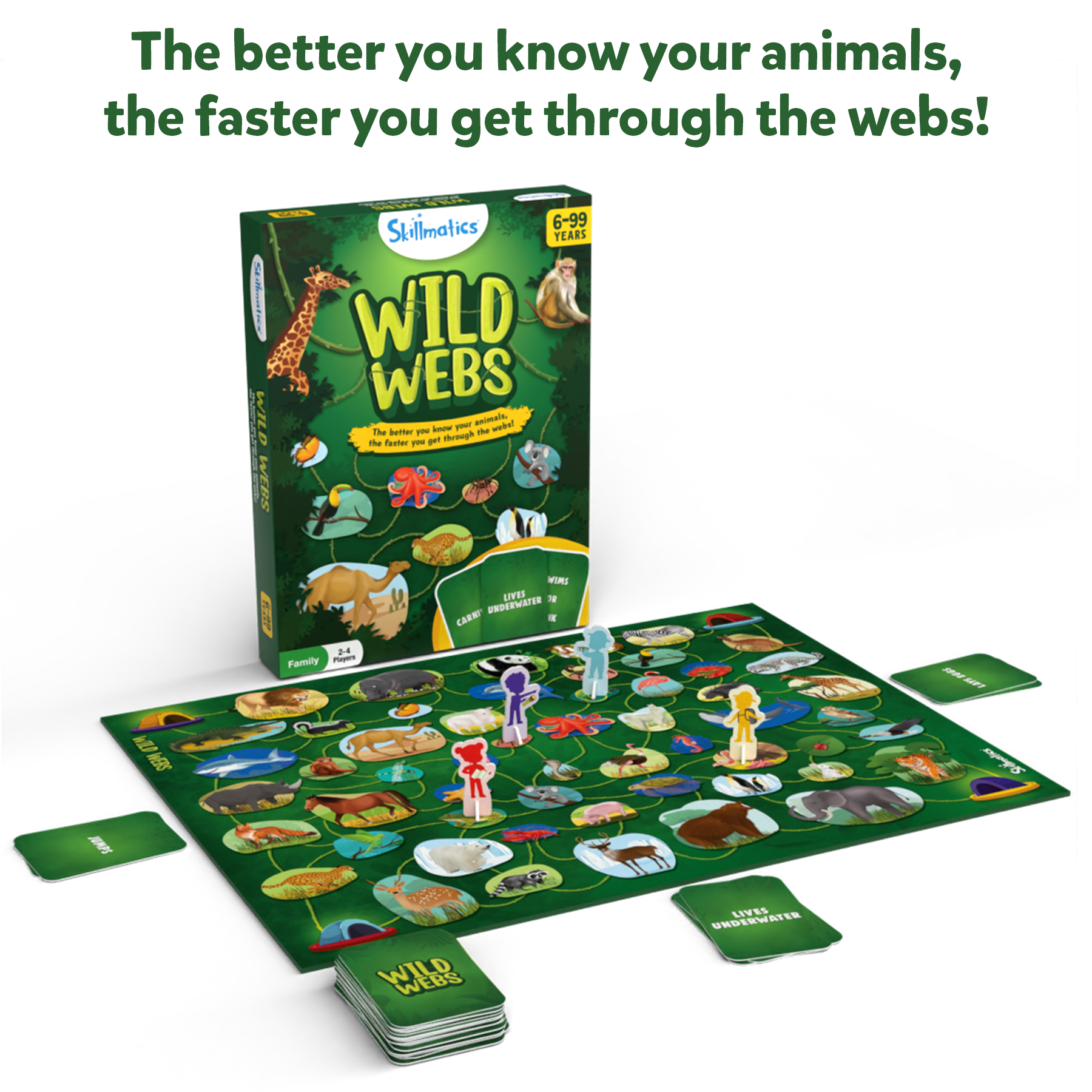 Skillmatics Ultimate Animal Game Box - 3 Games in 1, Family Friendly Games for Ages 6 and Up