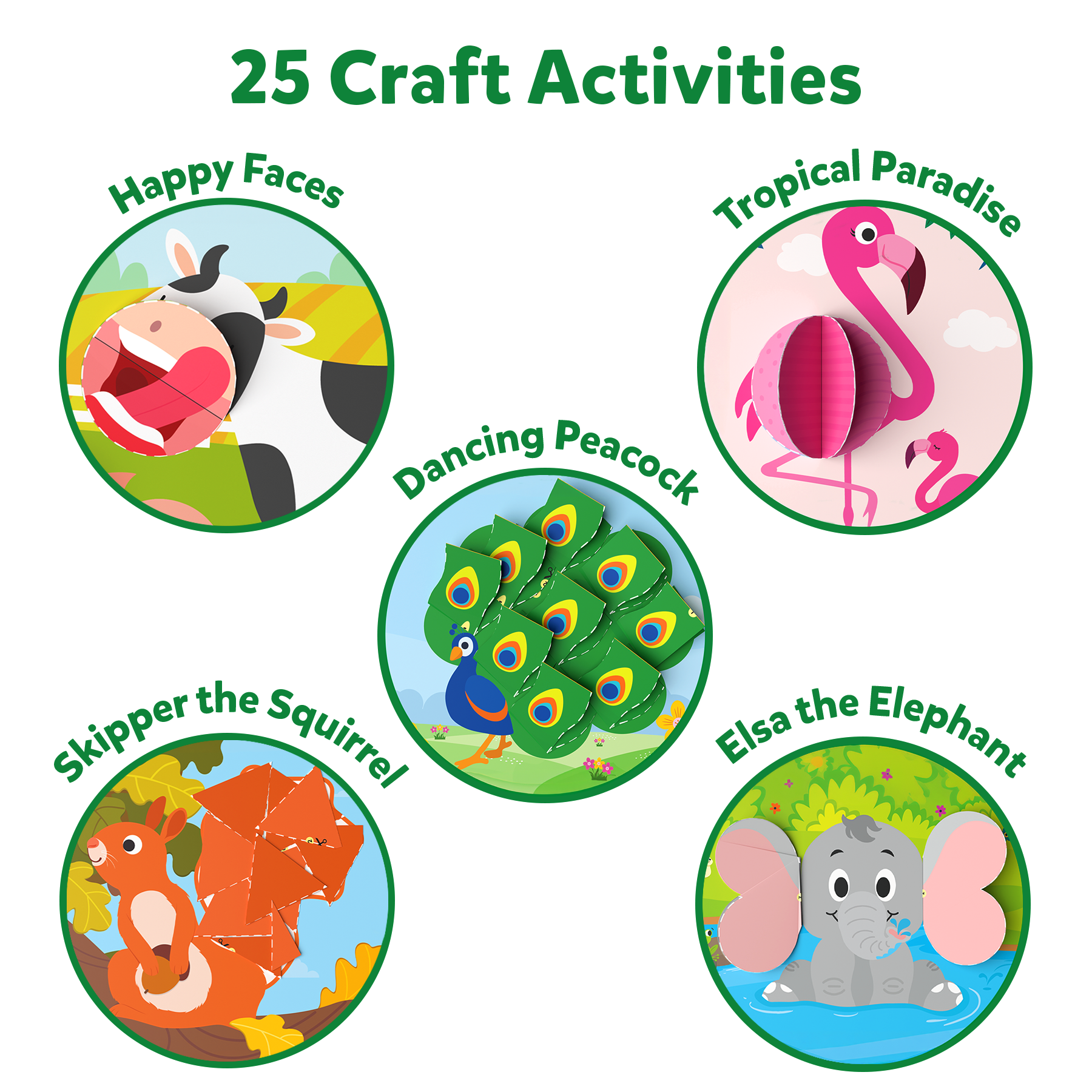 Skillmatics Art & Craft Kit - Snip, Snip Animals, Practice Scissor Skills with Activity Book, Fun & Creative, Gifts for Toddlers, Girls & Boys Ages 3, 4, 5, 6, 7