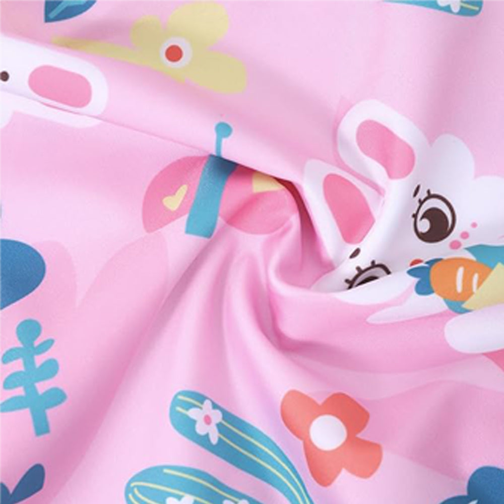 Pink Bunny Kids Swimwear with matching Swim Cap with UPF 50+