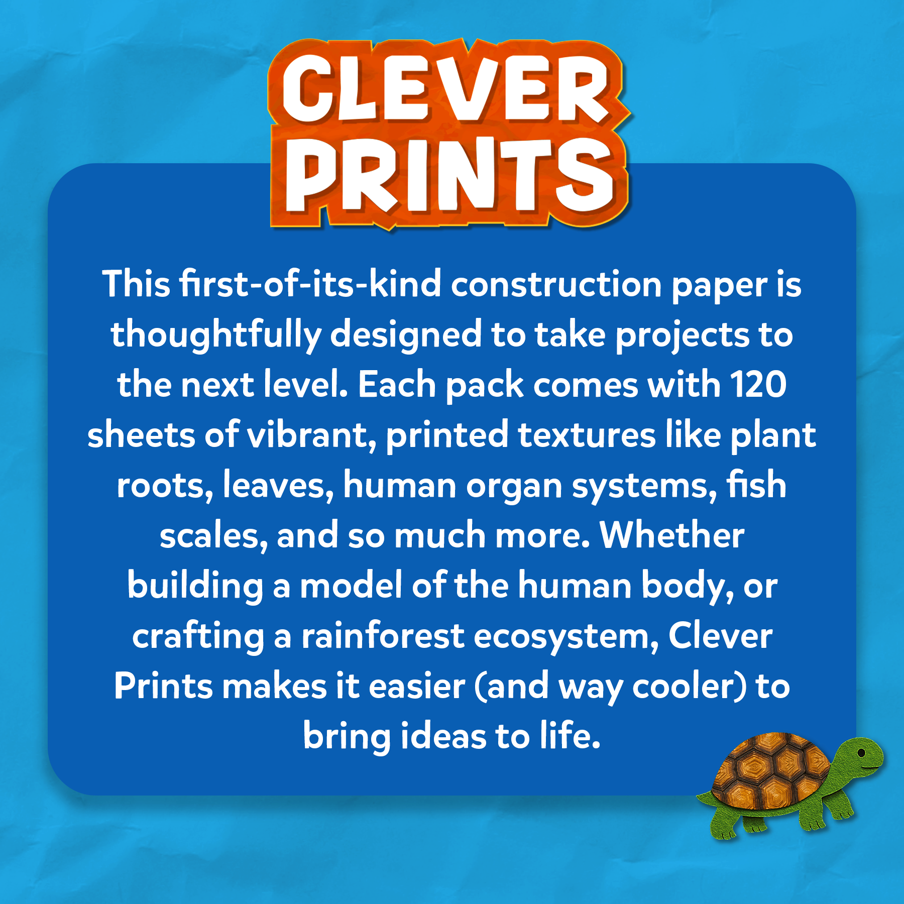 Skillmatics Life Science Construction Paper for Kids - 120 Double-Sided Printed Sheets (9x12), Textured Craft Paper for Art Projects, Science Activities, DIY Crafts, Scrapbooking, School Supplies