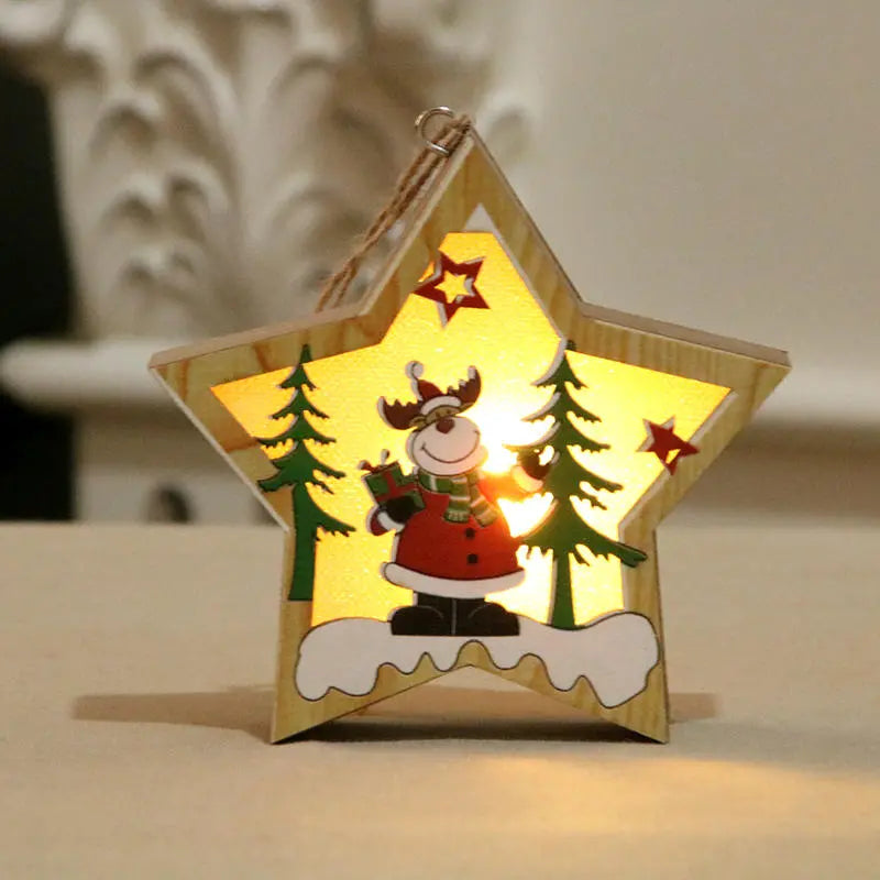 Shimmer Starry Ornament- Merry Reindeer