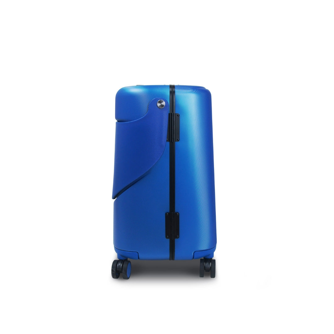 Miamily Cobalt Blue Ride-On Trolley Carry-On Luggage 18 inches