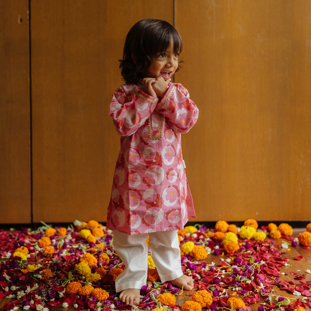 Chanderi Kurta Pyjama Set