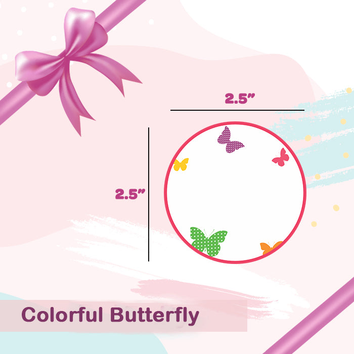 Personalised Gift Sticker - Colorful Butterfly - Set of 60