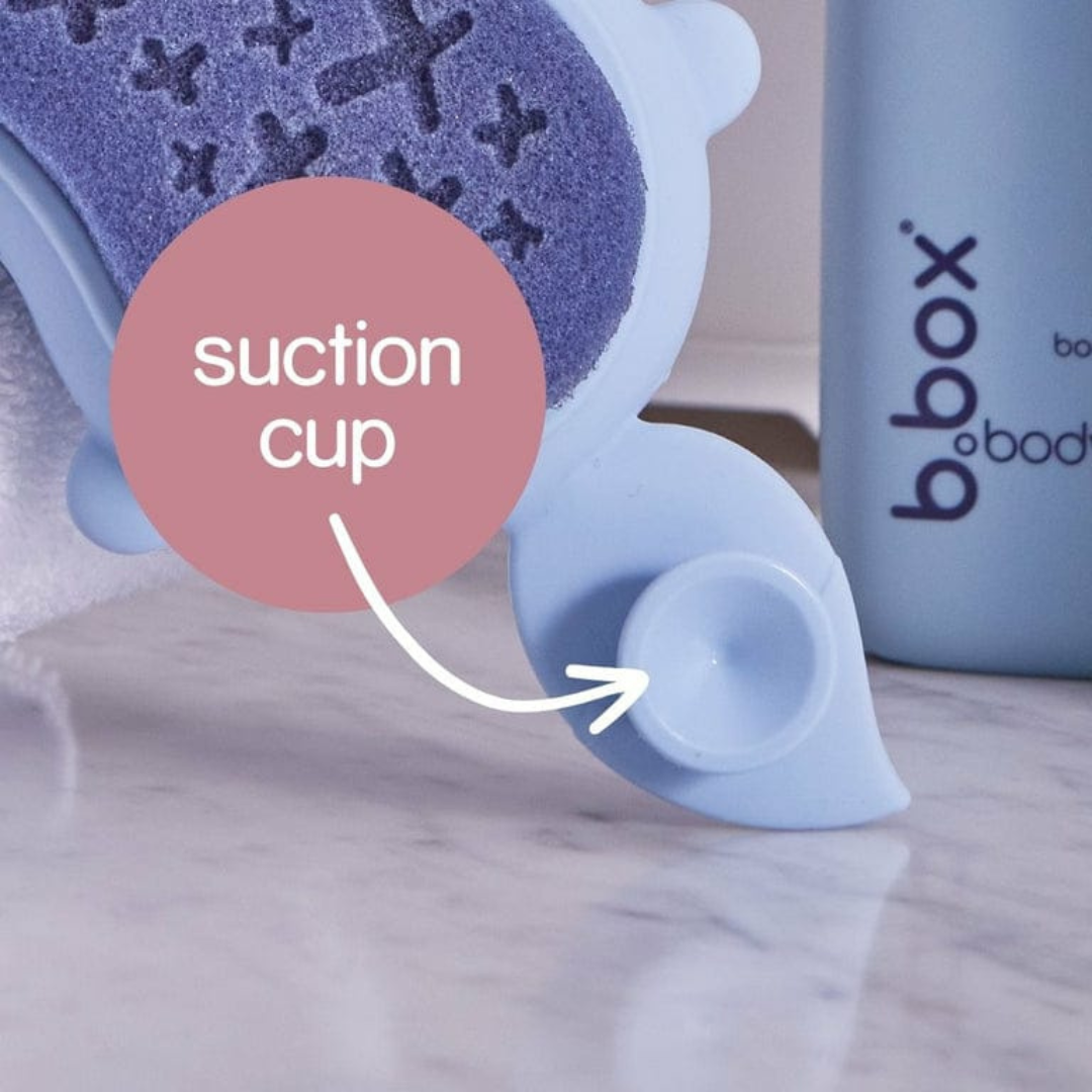 b.box Baby Soft Silicone Bath Brush With Sponge