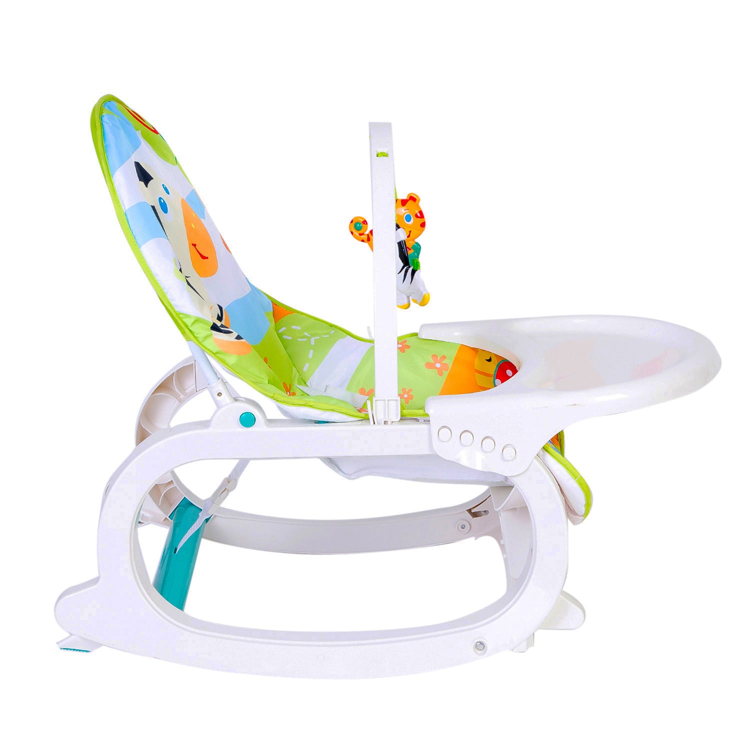 Baby Moo 2 In 1 Rocker Cum Feeding Chair 20 Kg Pink /Green