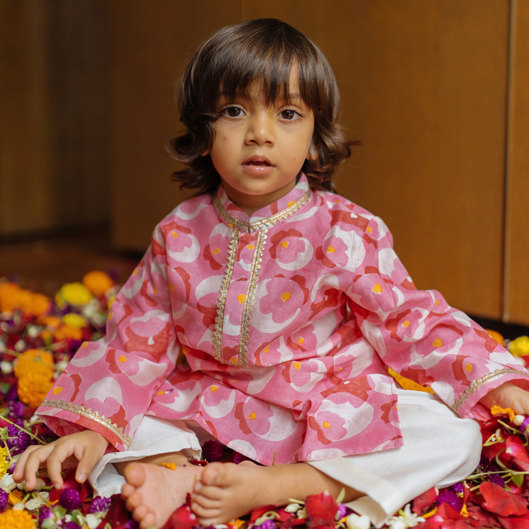 Chanderi Kurta Pyjama Set