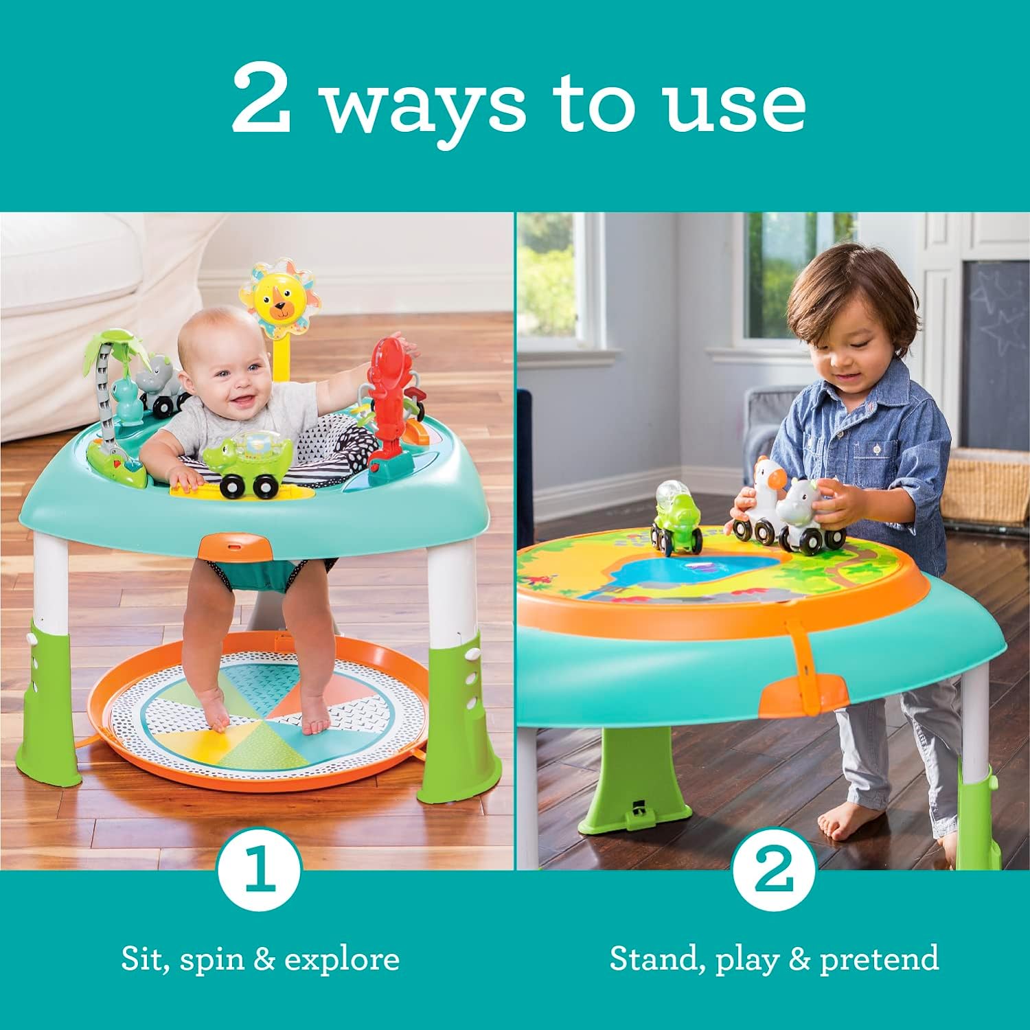 2-in-1 Sit,Spin & Stand Entertainer & Activity Table