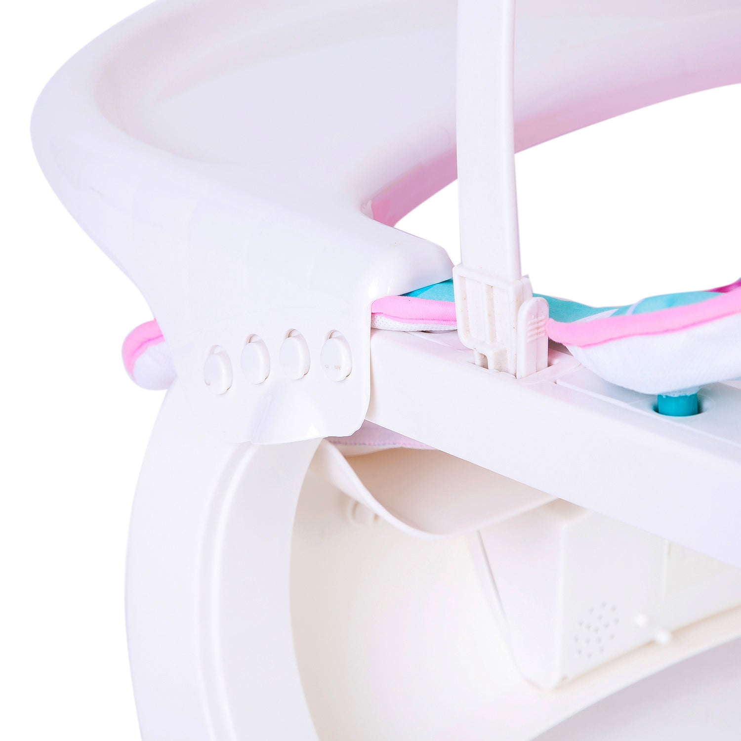 Baby Moo 2 In 1 Rocker Cum Feeding Chair 20 Kg Pink /Green