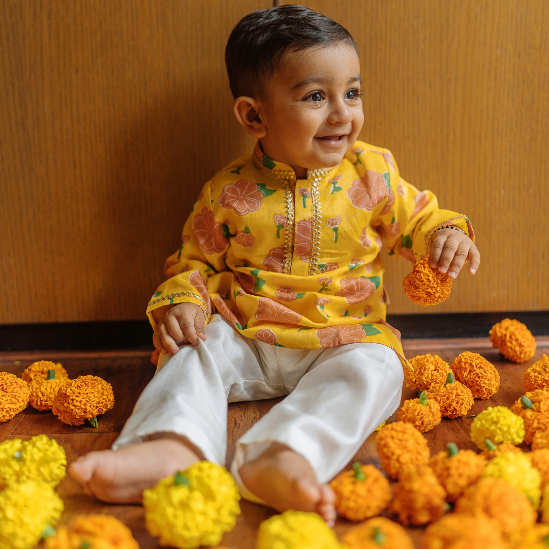 Chanderi Kurta Pyjama Set