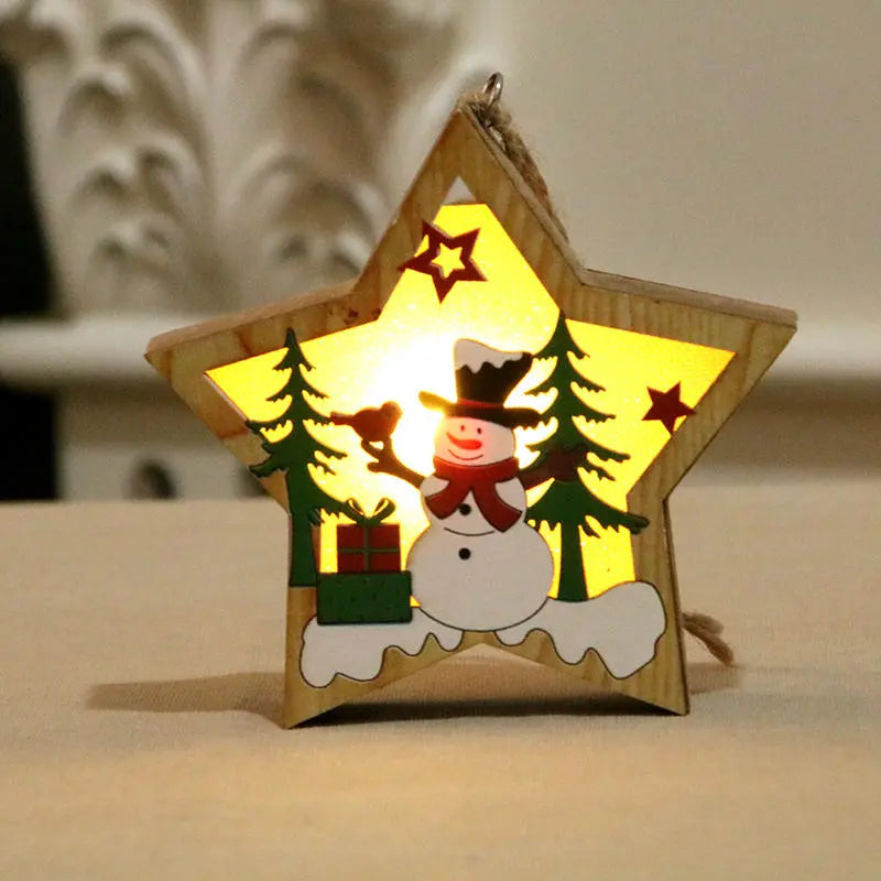 Shimmer Starry Ornament- Snowy Snowman