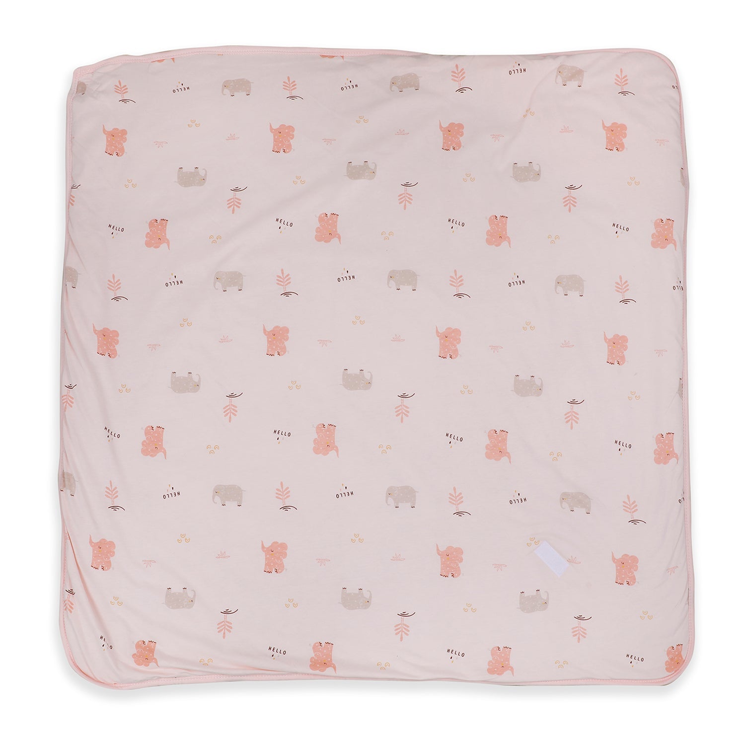 Baby Moo Hello Elephant 100 % Cotton Wrapper - Pink
