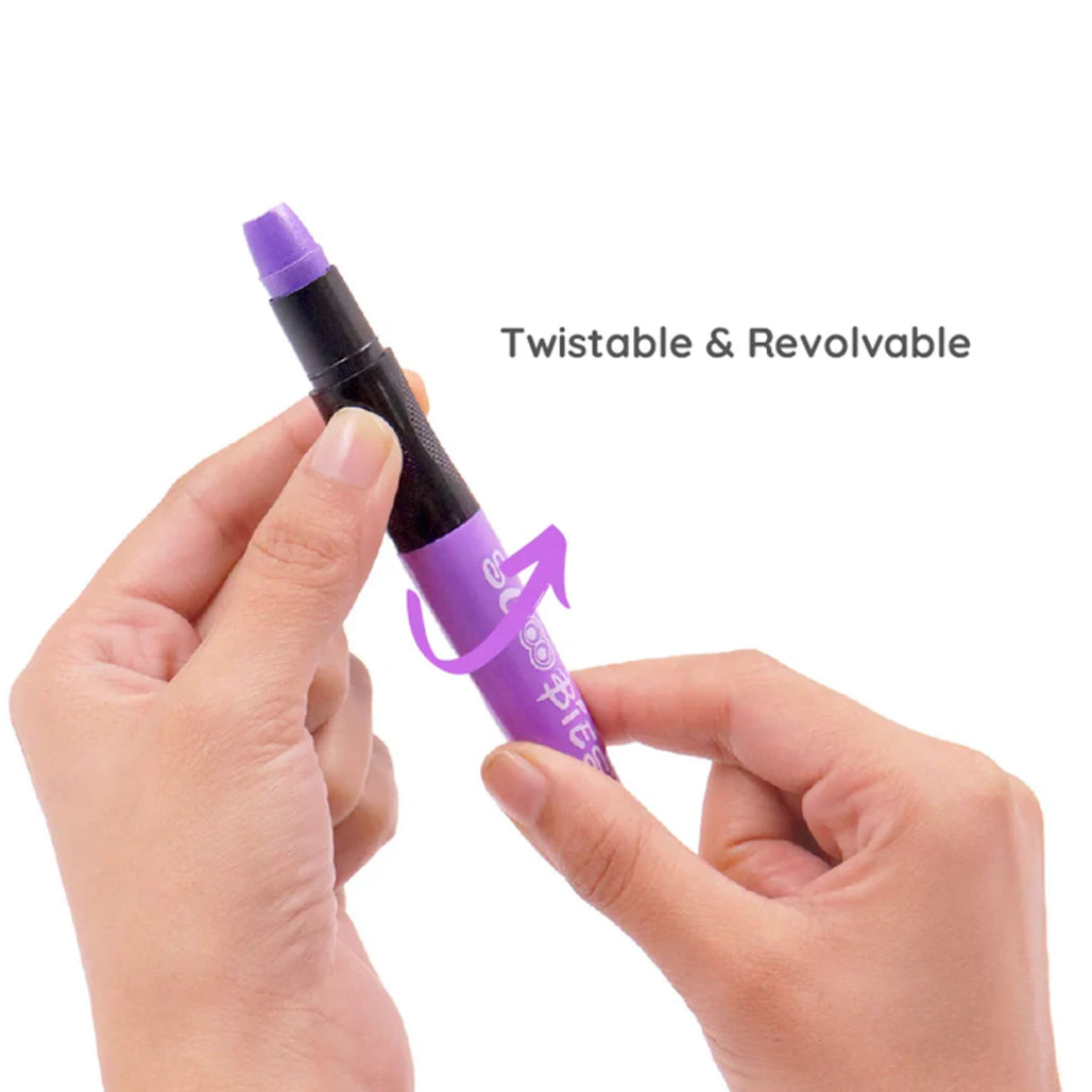 Metallic Silk Crayons | Water Soluable | 12 Flamboyant Shades | Vivid DIY Art & Craft | Safe & Skin Friendly