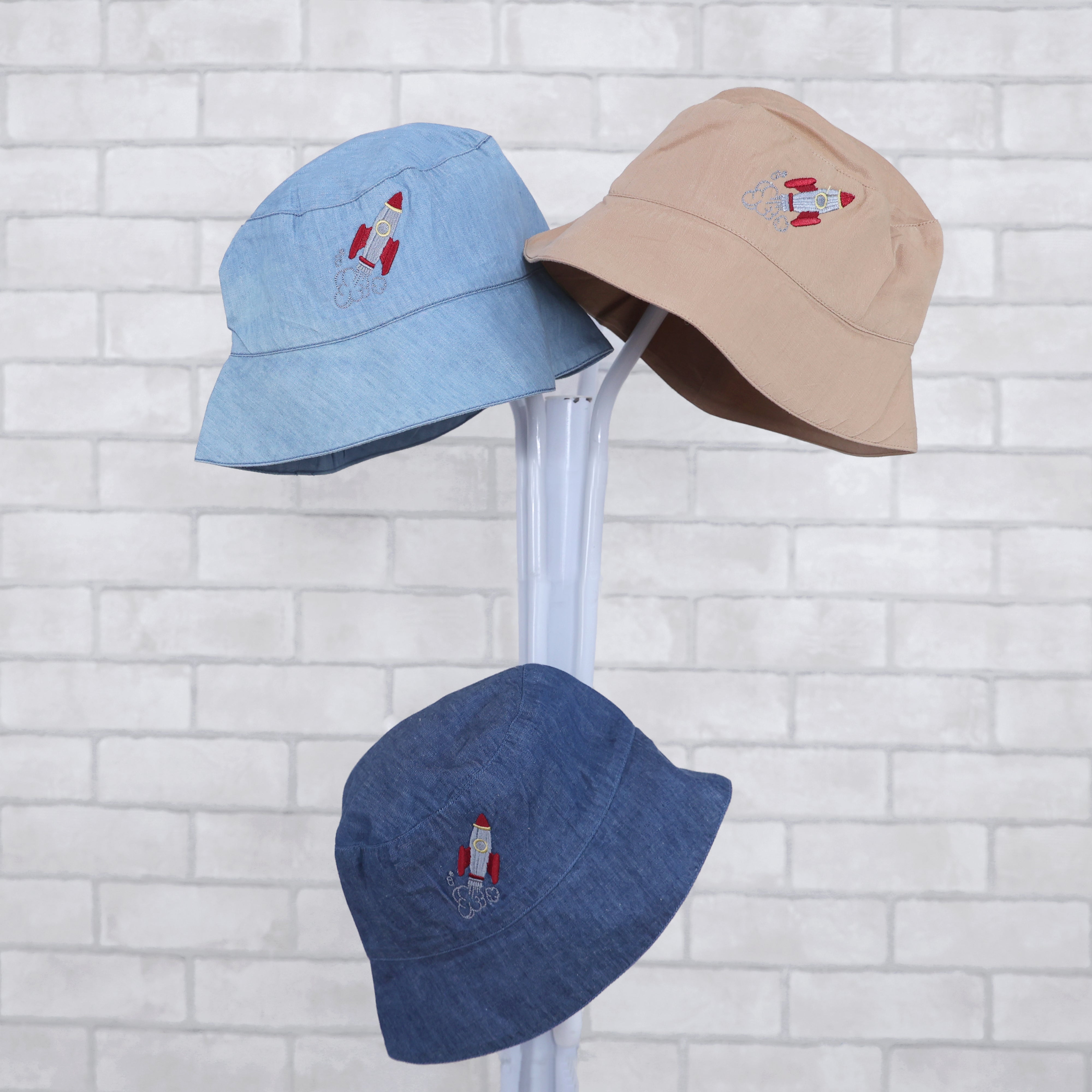 To The Moon & Back Dark Denim Bucket Hat