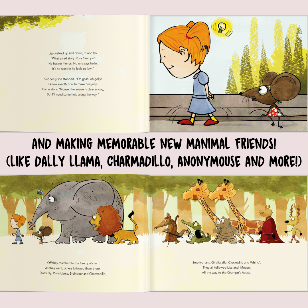 Personalised Book -  The Grumpopotamus; All About Friendship & Bravery