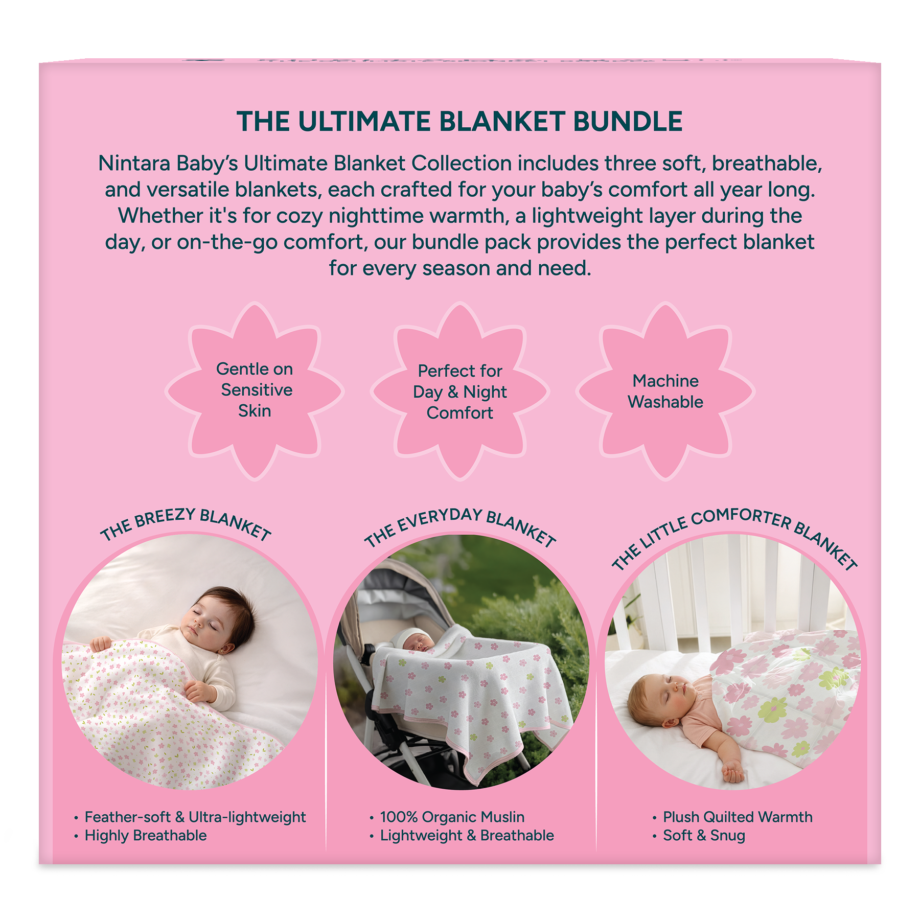 NINTARABABY Breezy Blanket  / Everyday Blanket / Little Comforter