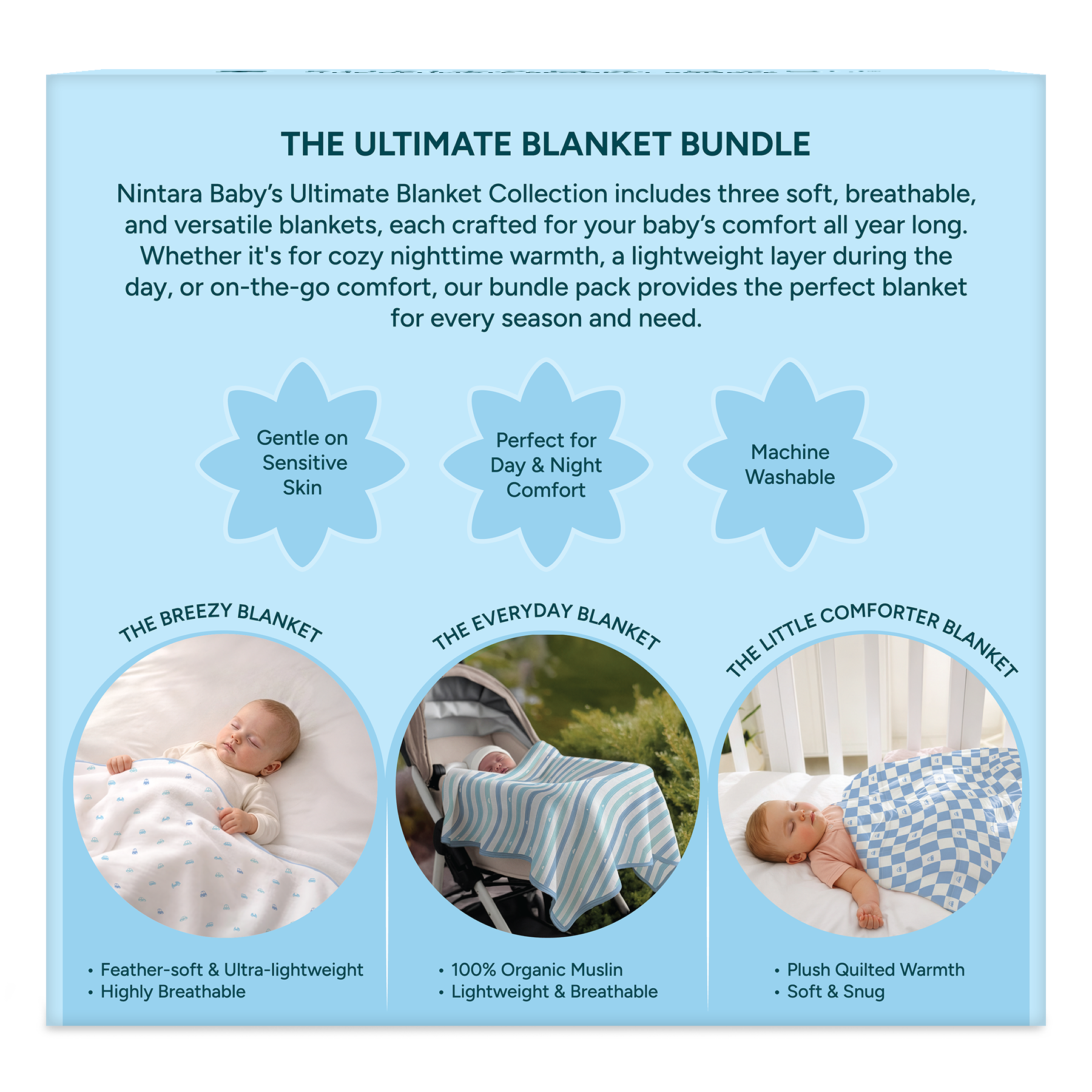 NINTARABABY Breezy Blanket  / Everyday Blanket / Little Comforter
