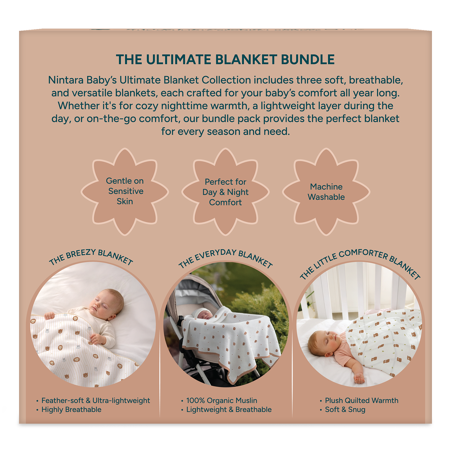 NINTARABABY Breezy Blanket  / Everyday Blanket / Little Comforter