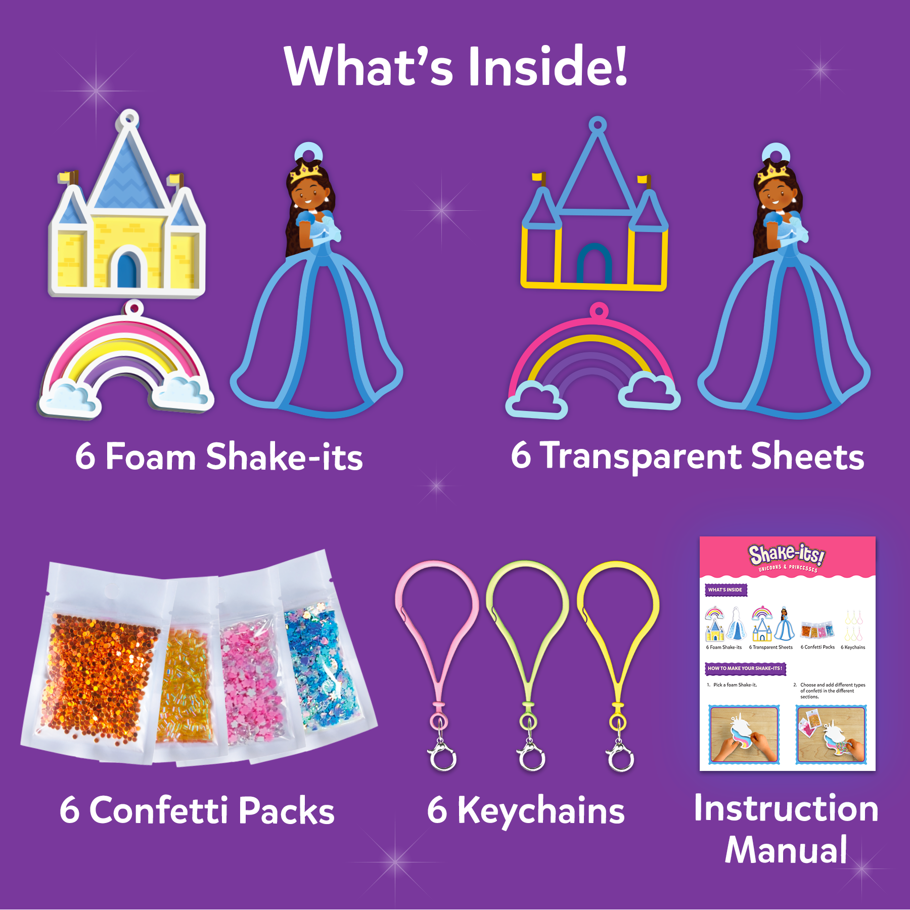 Skillmatics Art & Craft Activity Shake-its, Unicorns & Princesses / Animals