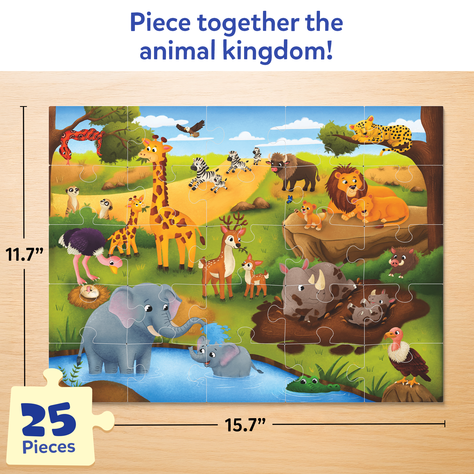 Puzzle & Learn – 25-Piece Jigsaw Puzzle with Learning Boards